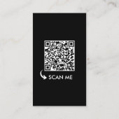 Black White Social Media Icon Content Creator Visitekaartje (Achterkant)