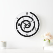 Black & White Spiral Wall Clock Grote Klok (Huis)