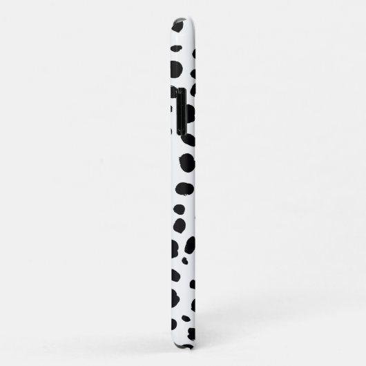 Black White Spots Pattern Gold Monogram Case-Mate iPhone Case (Achterkant/rechts)