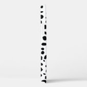 Black White Spots Pattern Gold Monogram Case-Mate iPhone Case (Achterkant / Rechts)