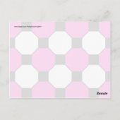 Black White Squares Hexagons Patroon Briefkaart (Achterkant)