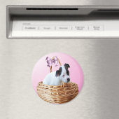 Black White Staffordshire Puppy, Magnet Magneet (Insitu (Vaatwasser))