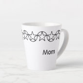 Black & White Star moderne Latte Mug personnalisé (Angle droit)