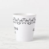 Black & White Star moderne Latte Mug personnalisé (Devant)