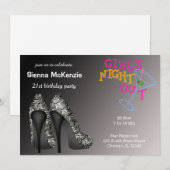 Black White Stilettos verjaardag Kaart (Voorkant / Achterkant)