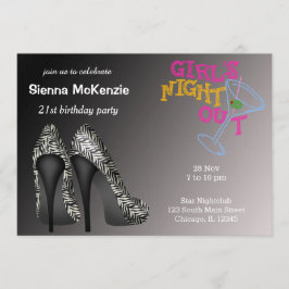 Black White Stilettos verjaardag Kaart