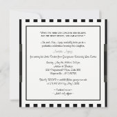 Black White Stripe Afstuderen Uitnodigen 2 - AA Kaart (Achterkant)