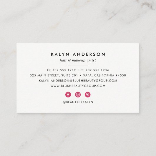 Black & White Stripe Beauty Loyalty (Achterkant)