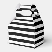 Black White Stripe Pattern Wedding Favor Boxes Bedankdoosjes (Achterkant)
