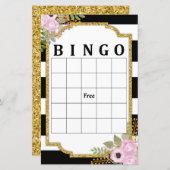 Black White Striped bingo (Voorkant / Achterkant)