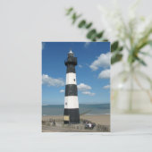 Black White Striped Briefkaart (Staand voorkant)