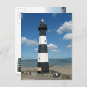 Black White Striped Briefkaart (Voorkant / Achterkant)