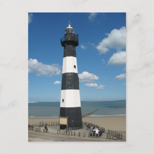 Black White Striped Briefkaart (Voorkant)