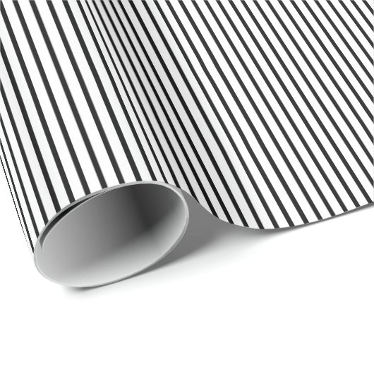 Black-White Stripes-5-GIFT WRAPPING PAPER Cadeaupapier (Rol Hoek)
