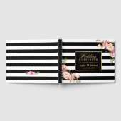 Black White Stripes Floral Mariage Livre d'or (Complet)