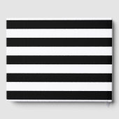 Black & White Stripes Gold Foil Heart Livre d'or (Verso)