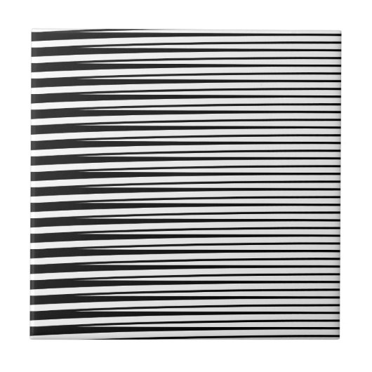Black White Stripes Ombre Pattern Abstract Decor Tegeltje (Voorkant)