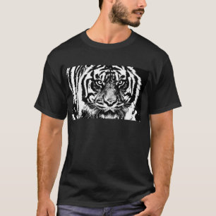 Black White Sumatran Borneo Tiger Eye Artwork T-shirt