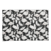 Black White Swan Feathers Pattern Elegant Kussensloop (Voorkant-Rechts)