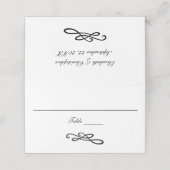Black White Swirl Flourish Formal Traditional (Buitenkant ongevouwen)