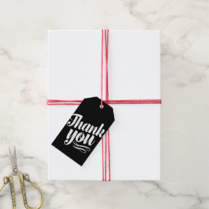 Black White Swirl Weddenschap Favor Dank je Label Cadeaulabel