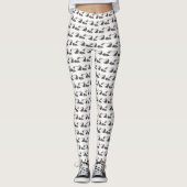 Black White Tap Oxford Dance Shoe Dancer Leggings (Voorkant)