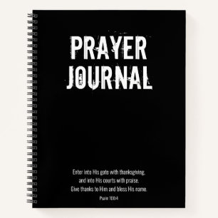 Black White Thanksgiving Psalm Prayer Journal Notitieboek