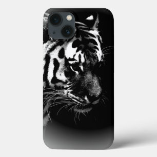 Black White Tiger Art Foto iPhone 13 Hoesje
