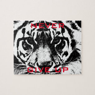 Black & White Tiger Eye geeft nooit Motivatie op Legpuzzel