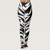 Black White Tiger Leggings - Animal Print Yoga Pan (Dos)