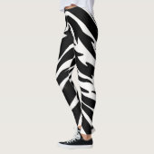 Black White Tiger Leggings - Animal Print Yoga Pan (Gauche)