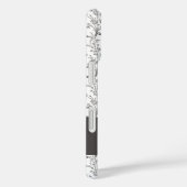 Black White Toile Floral Custom Name Case-Mate iPhone Case (Achterkant / Rechts)