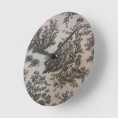 Black & White Toile Ronde Klok (Hoek)