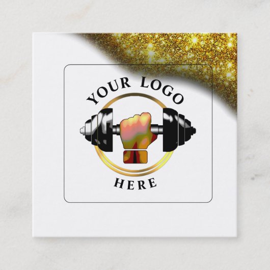 Black White Trainer Social Media Visitekaartje (Voorkant)