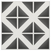 Black White Trendy Triangles Fabric Stof (Swatch)