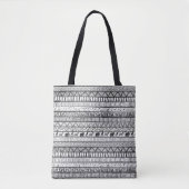 Black White Tribal African Pattern Draagtas (Voorkant)