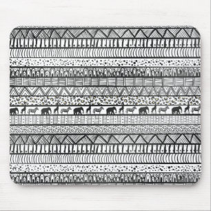 Black White Tribal African Pattern Muismat
