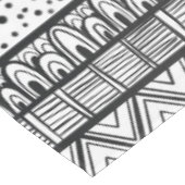 Black White Tribal African Pattern Tafelkleed (Gekanteld)