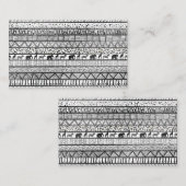 Black White Tribal African Pattern Visitekaartje (Voorkant / Achterkant)