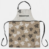 Black White Tribal Art Turtle Pattern Schort (Voorkant)