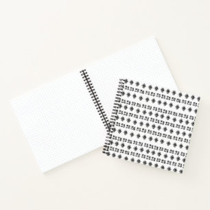 Black White Tribal Markings Bullet Journal Sketch Notitieboek