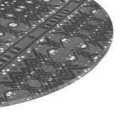 Black White Tribal Pattern Snijplank (Hoek)