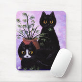 Black White Tuxedo Funny Cat Creationarts Muismat (Met muis)
