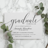 Black White typographie Graduation Invitation