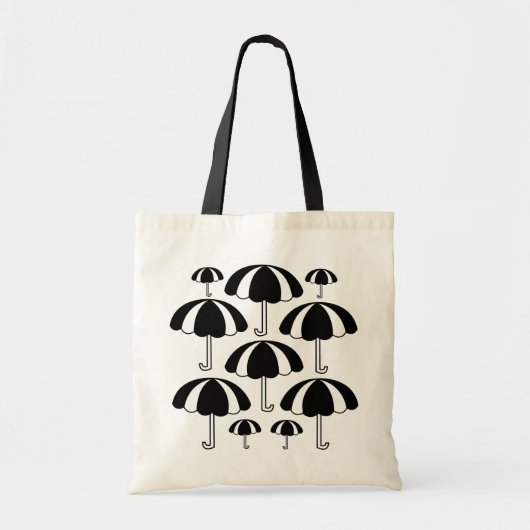 Black White Umbrella Tote Bag (Voorkant)