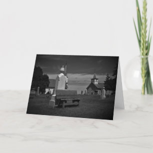 “Black & White Valley Grove” condoleancekaart Kaart