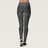 Black White Viper Python Cobra Snakeskin-Leggings Leggings (Achterkant)