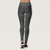 Black White Viper Python Cobra Snakeskin-Leggings Leggings (Achterkant)