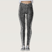 Black White Viper Python Cobra Snakeskin-Leggings Leggings (Voorkant)