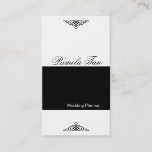 Black White Visitekaartje BW 10 Wedding Planner